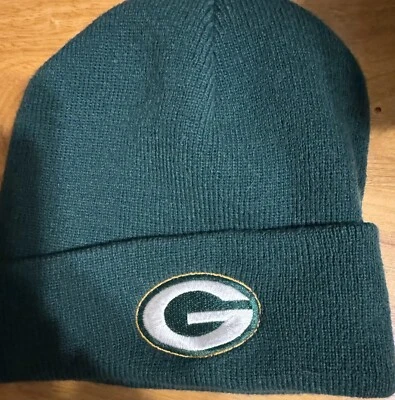 Green Bay Packers Knit Beanie Hat Winter Cap Toque NFL Green Embroidered Logo - Image 1 of 3