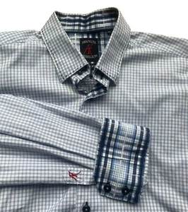 Size XL Men’s  Slim Fit Absolute Rebellion  Button Dress Shirt Flip Cuffs Blue - Picture 1 of 7