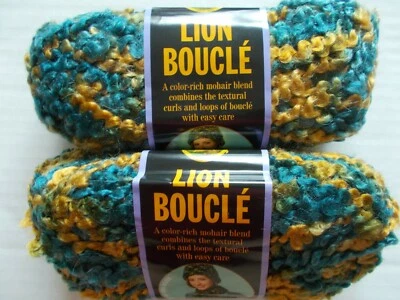 Lion Brand Lion Boucle mohair blend yarn, hazelnut, lot of 2 (57 yds each) - Image 1 of 2