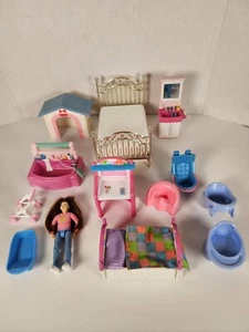 Fisher Price Loving Family Dollhouse Furniture Lot - Sink Doghouse Bed - Picture 1 of 17
