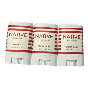 Lot Of 3 Native Candy Cane Scent Mini Deodorant .35oz Travel Size *New - Picture 1 of 2