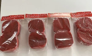 Vintage Red Crepe Paper Streamers Lot Of 4 Each 2 Pack 1 7/8” x 60 ft Roll - Picture 1 of 3