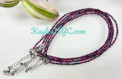 Wholesale Lot 6 Pcs 2mm Natural Ruby & Sapphire Anklets Crystal Healing Energy - Image 1 of 4
