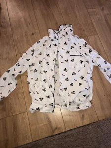 Topshop Mickey Mouse Shirt Pj Womens Size Medium - Picture 1 of 3