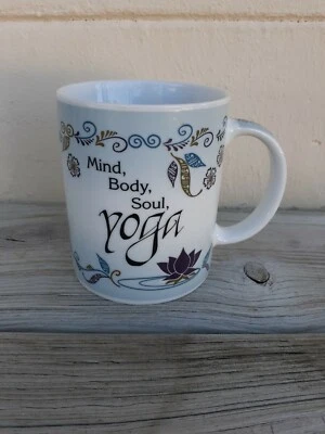Taza de café de porcelana TOTALMENTE 'Mind Body Soul YOGA' NUEVA SIN ETIQUETAS Foto 1 de 4