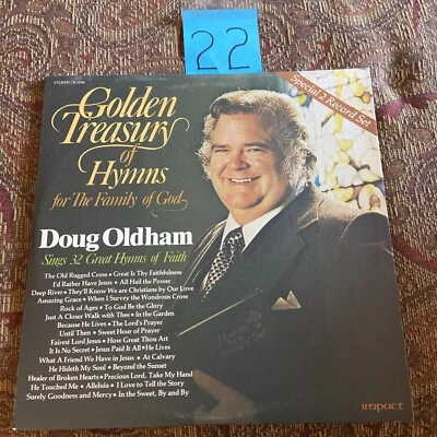 Doug Oldham Golden Treasury Of Hymns 2 LP Set 1977 Autographed Record Vinyl VG+ Foto 1 de 4
