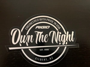 RIGID LIGHTING RACING STICKER DECAL BLACK WHITE Offroad UTV ATV 4"X2.5" - Picture 1 of 1