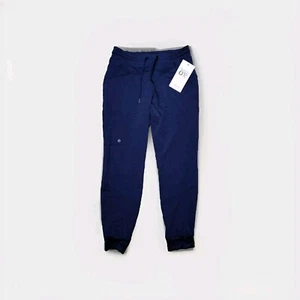 Barco One Women's Three Pocket Elastic Waist Cargo Jogger Scrub Pant Blue Sz SP - Picture 1 of 7