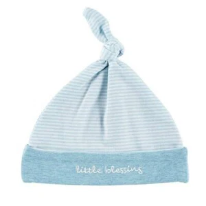 Stephan Baby Newborn Blue Striped Little Blessing Knot Cap 0-3 Months - Picture 1 of 1