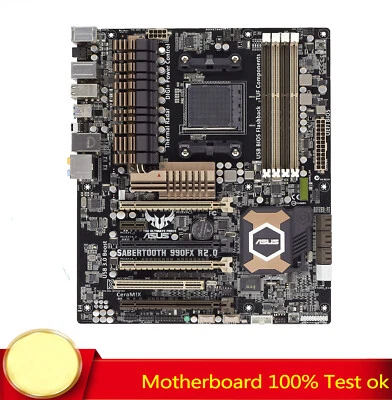 FOR ASUS TUF SABERTOOTH 990FX R2.0 Motherboard Support 990FX 64GB Tested OK - Image 1 of 4