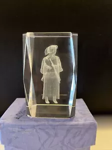 3-D crystal etched laser engraved woman - Picture 1 of 7