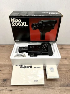 Cámara de película Braun NIZO 206 XL Super 8 / con embalaje original y cuadernos / dispensador de piezas de repuesto - Imagen 1 de 7