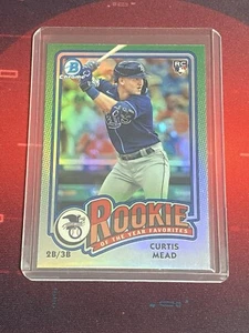 CURTIS MEAD RC Refractor ROY Favorites 2024 Bowman ROY-10 Tampa Bay Rays - Picture 1 of 2