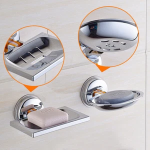 Household Strong Suction Cup Kitchen Sink Soap Dish Wall Holder Dish Bathroom - Picture 1 of 16