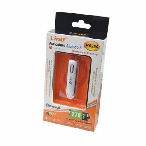 Auricolare Bluetooth Linq R6290 Super Stereo Grande Autonomia linq - Immagine 1 di 1
