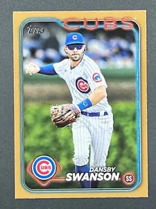 DANSBY SWANSON 2024 Topps Serie 1 #164 Oro Paralelo SP/2024 Chicago Cubs - Imagen 1 de 2