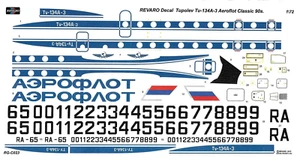 REVARO RG-C023 - TUPOLEV Tu-134A-3 AEROFLOT CLASSIC 90s - 1/72 DECAL - Picture 1 of 3