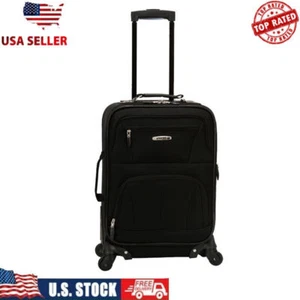 19" Expandable Luggage Softside Spinner Carry-On Wheel Rolling Travel Suitcase - Picture 1 of 2