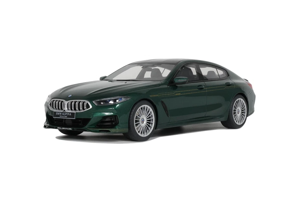 BMW ALPINA B8 Gran Coupe Bauj. 2023 Green/Silver Wheels 1 18 GT481 Gt-Spirit
