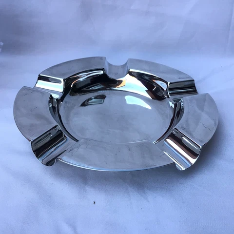 1938 Solid Silver Ashtray By A & J Zimmerman Ltd. 83.52g Cover