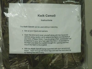 Kwik Camuflaje Lente y Trípode Cubierta Abrigo APG - Imagen 1 de 3