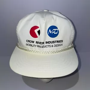 Vintage Crow River Industries Mobility Products & Design White Snapback Hat/Cap - Picture 1 of 5