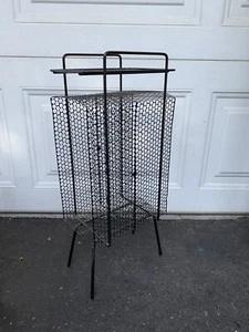 Black Iron Mesh MCM Telephone Stand Maurice Duchin Ravenware - Picture 1 of 3