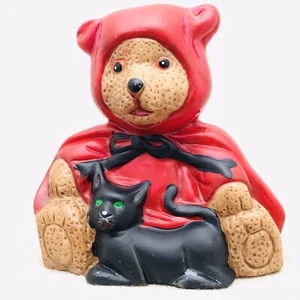 Target Halloween Bear With Black Cat Ceramic Figurine 3” - Picture 1 of 6