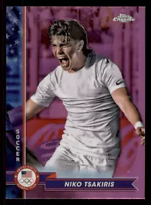 Niko Tsakiris 2024 Topps Chrome Olimpiadi statunitensi e speranze paralimpiche #70 rosa ref - Foto 1 di 2