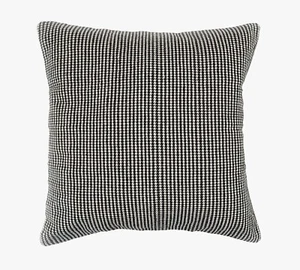 Pottery Barn Darika Handwoven Houndstooth  20 x 20" PILLOW COVER Black White NEW - Picture 1 of 4
