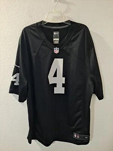 Camiseta deportiva clásica negra Nike On Field Las Vegas Raiders Derek Carr #4 para hombre talla 2XL - Imagen 1 de 10