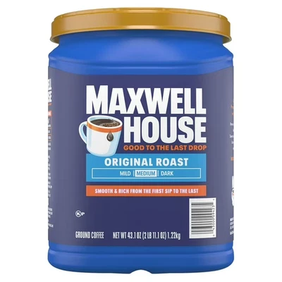 Café molido tostado original Maxwell House (43,1 oz.) Foto 1 de 3