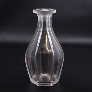 Panel Sided Crystal Bottle Decanter 8" Antique - Picture 1 of 8