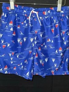 Janie & Jack Boys Swim Trunks SZ 8 Sailboats Beach Summer - Picture 1 of 4