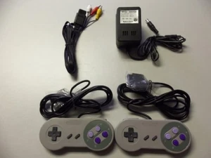 Paquete adaptador de corriente cable AV Super Nintendo SNES 2 controladores nuevo 5Z - Imagen 1 de 4
