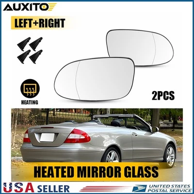 Heated Mirror Glass For Mercedes Benz CLK350 CLK550 CLK63 AMG 2006-2009 1/2X - Image 1 of 4