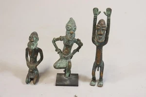3x Stammeskunst Krieger Figur Bronze Dogon Mali (HB960) - Bild 1 von 11