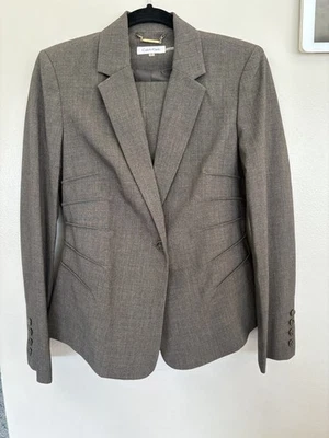 Calvin Klein Green Gray Women’s Pants Suit 6 Career Business Preppy Designer - Image 1 of 4