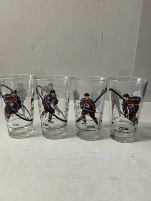 NHL 2004 Arbys Colorado Avalanche pint glass 1 2 3 4 Complete glassware Set Lot - Image 1 of 4