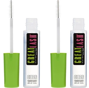 Maybelline Great Lash Clear Mascara Pack de 2 Gel Acondicionador de Pestañas Cejas - Imagen 1 de 7