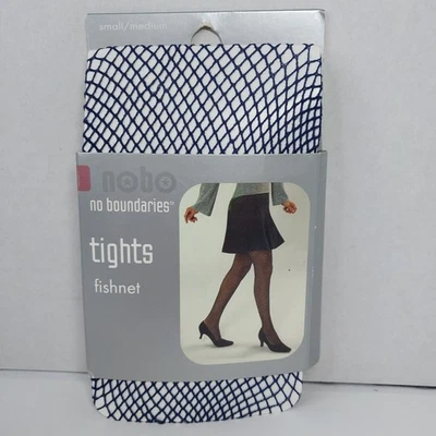 Medias No Boundaries pequeñas medianas azul marino emo gótico patrón de red nuevas Foto 1 de 4