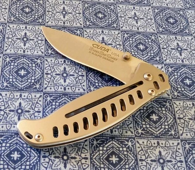 Cuchillo/cuchillos plegables de hoja lisa CAMILLUS CUDA CM-CUDA220 Ralph Design EDC 154CM Foto 1 de 2