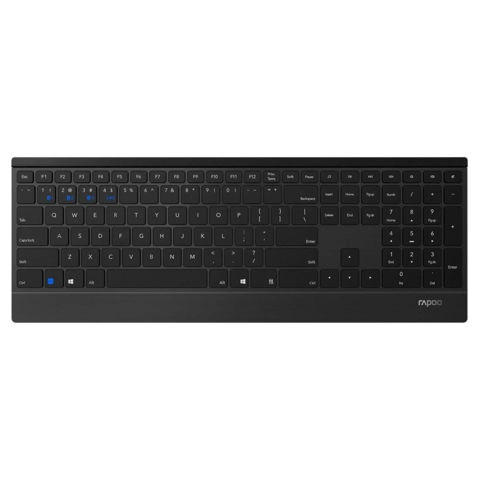 Rapoo Kabellose Tastatur "E9500M Multi-mode Ultra-Slim", Schwarz #22457709 - Bild 1 von 1