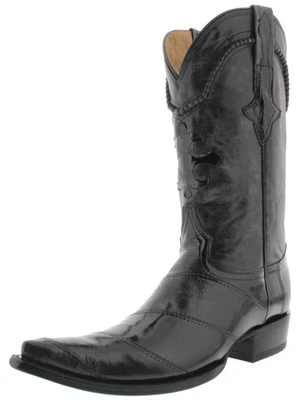 Botas de Vaquero para Hombres 3x Puntera Negras Ropa de Rodeo Botas de Piel de Anguila Genuina Talla 6, 6.5 Foto 1 de 4