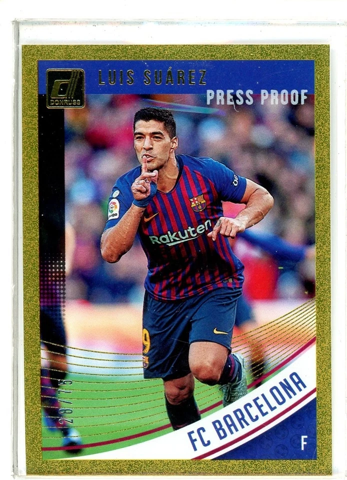 2018–19 Donruss Луис Суарес золотая параллель No28/75 (DC) - Изображение 1 из 1