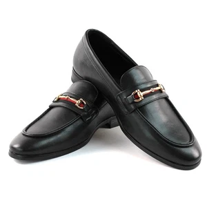 Men handmade Black and white leather shoes loafer penny formal dress shoes - Picture 1 of 12