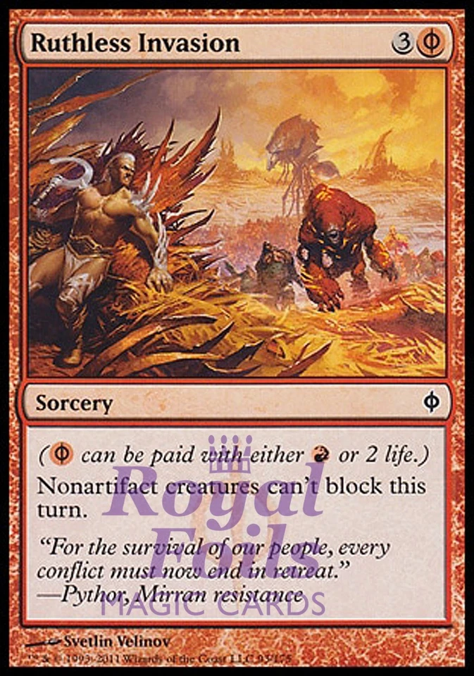 Ruthless Invasion 4x FOIL NPH MTG New Phyrexia Common MINT red - Image 1 of 1
