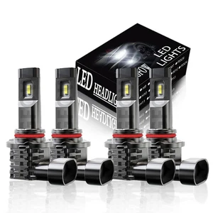 9006 9005 LED Headlights Kit Combo Bulbs 10000K High Low BEAM Super White Bright - Bild 1 von 9