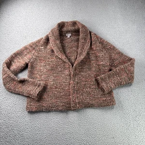J Jill cardigan maglione donna L misto lana alpaca aperto davanti filato italiano usato in ottime condizioni - Foto 1 di 13