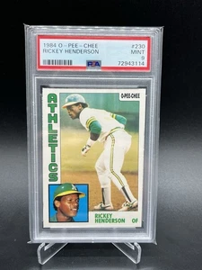 1984 O-Pee-Chee Rickey Henderson #230 HOF Athletics PSA 9 - Picture 1 of 2